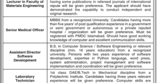 GIK Institute of Engineering Science And Technology jobs